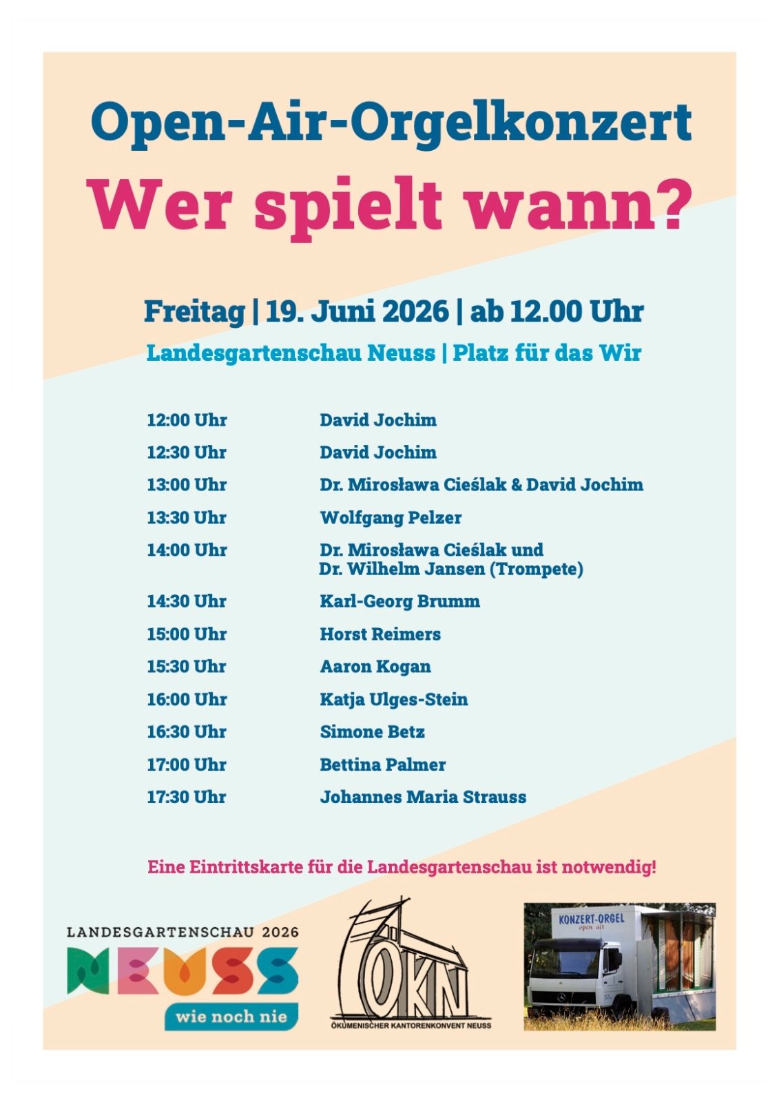 Orgel LaGa 2026 - Programm Freitag